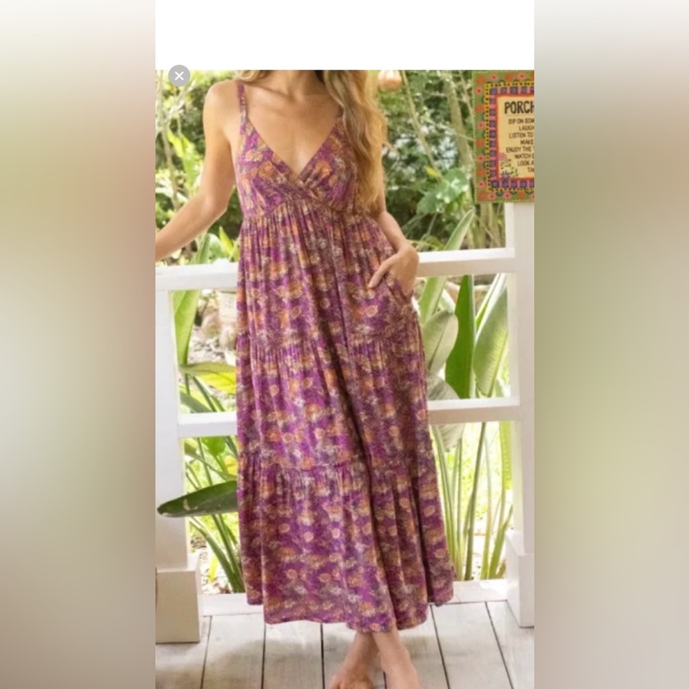 NATURAL LIFE Purple Floral Maxi Dress